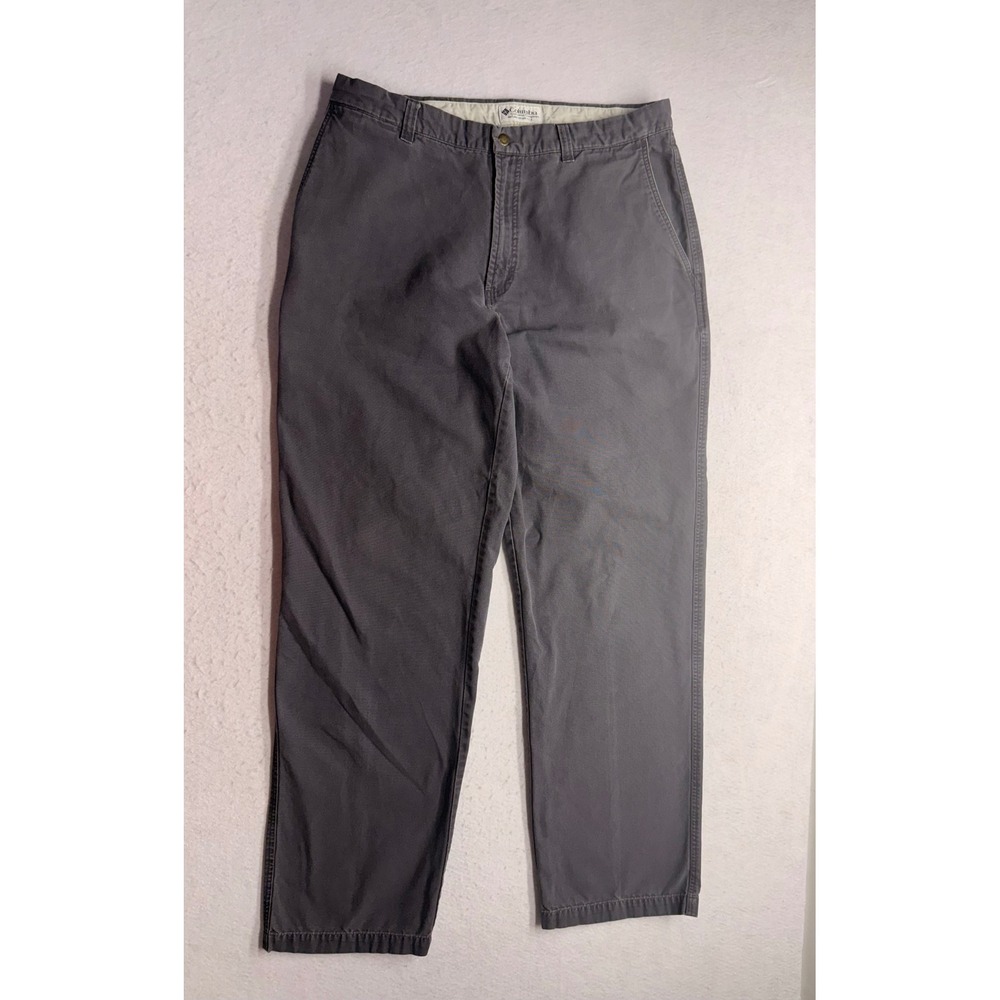 Columbia Sportswear Mens Canvas Utility Pants Gray 36x34 AM8142 Hiking Workwear